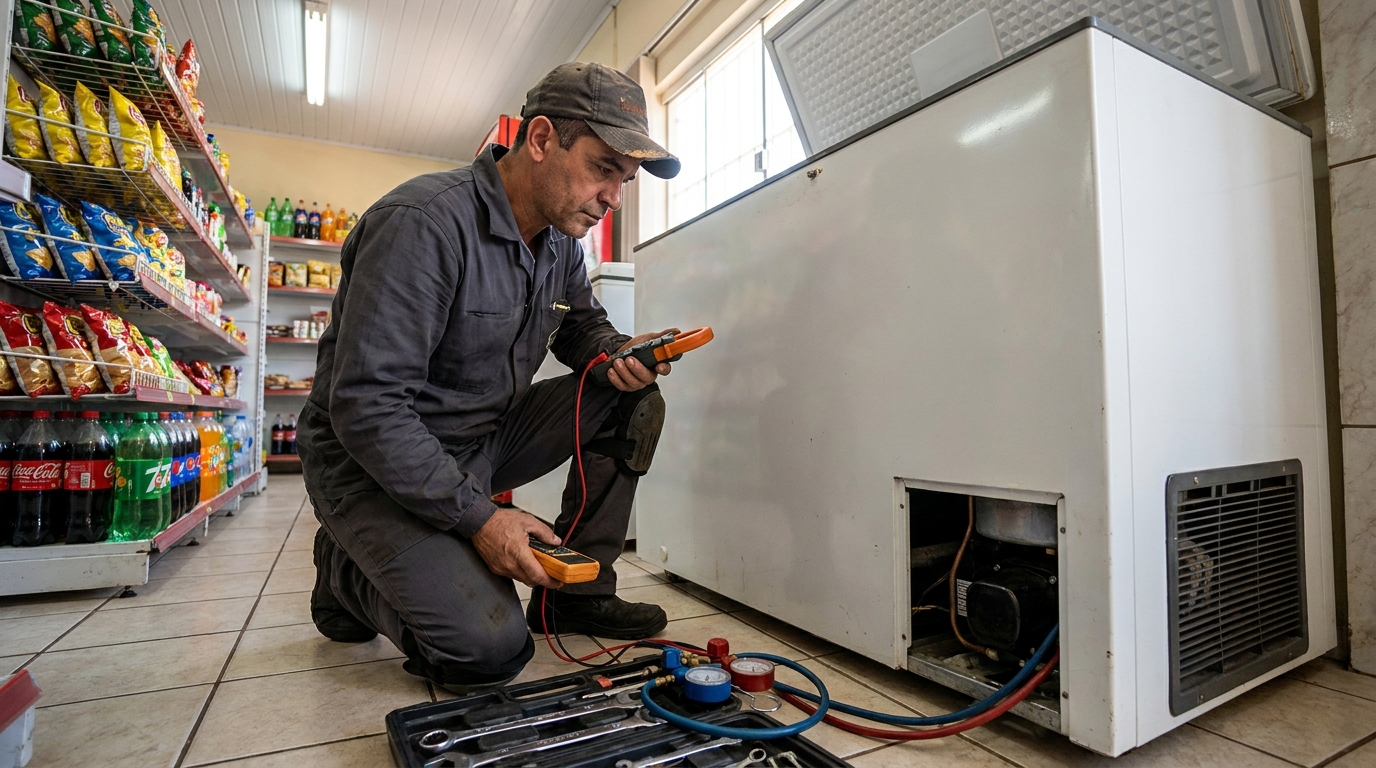 Conserto de placa eletrônica de freezer na Olaria, Belo Horizonte‑MG